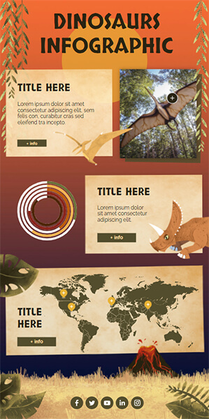 Dinosaurier infografik | Vorlagen von Genially